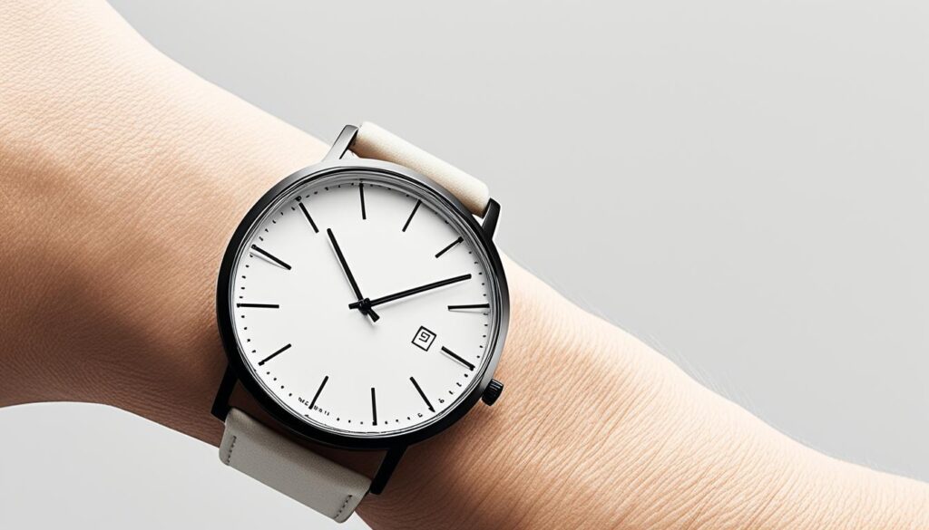 シンプルなデザインのミニマリストに腕時計