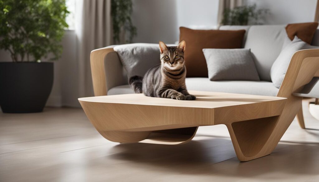 ミニマルな猫用家具